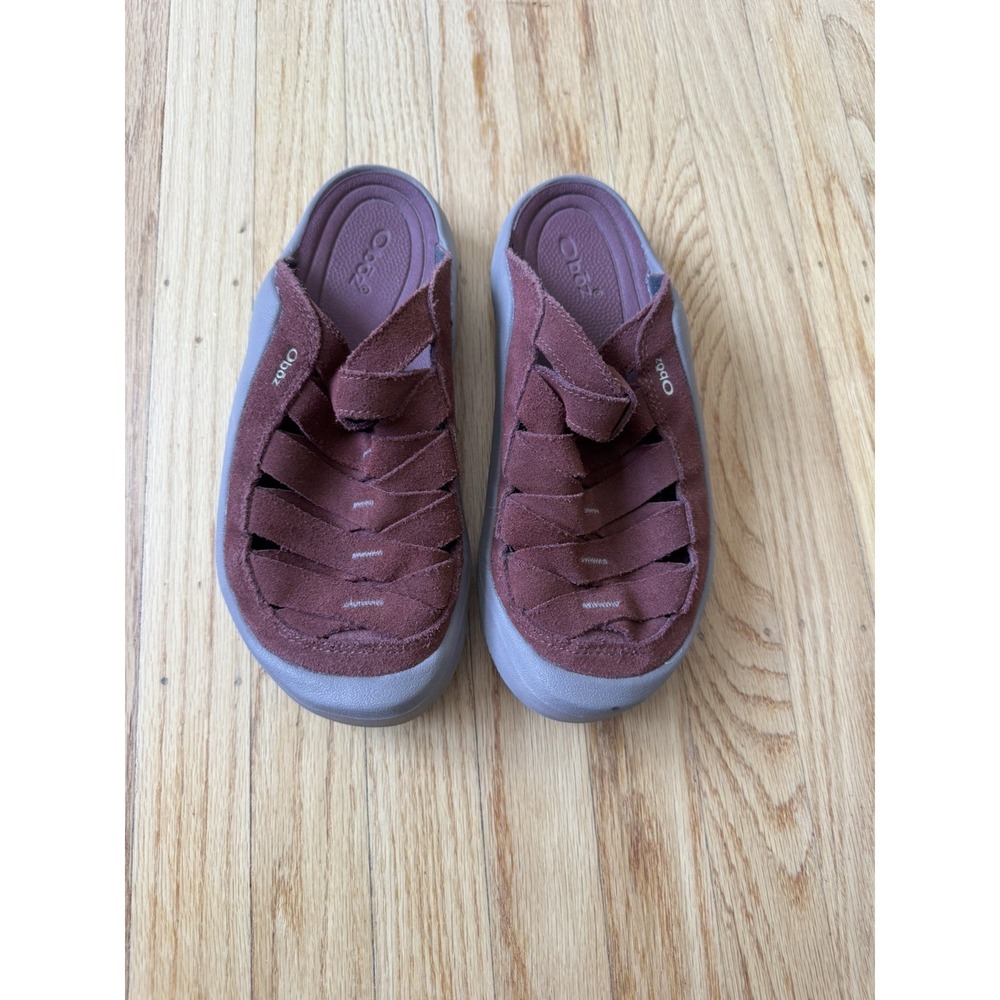 Oboz Whakata Town Men's Sandals Port Burgundy Suede Slip On Mules Comfort Sz 10